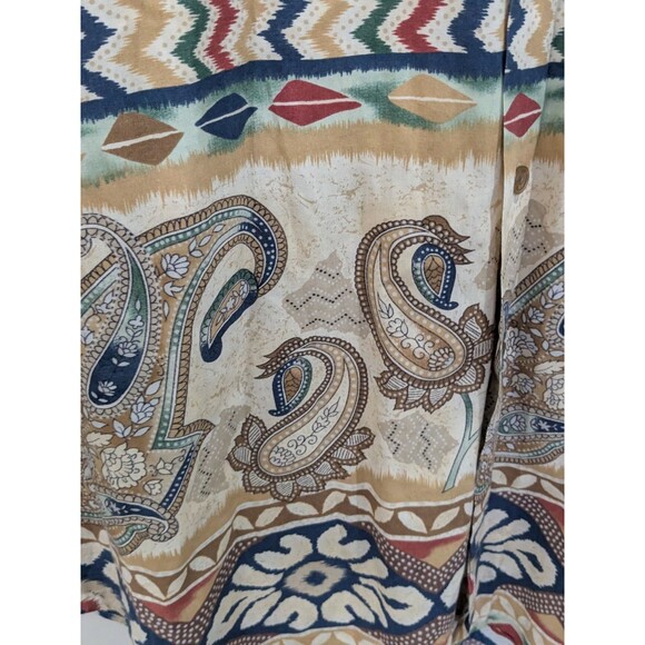 Lot 2 Chaps Ralph Lauren Men's Sz L Southwestern Hawaiian Short Sleeve Shirt VTG - Picture 15 of 16